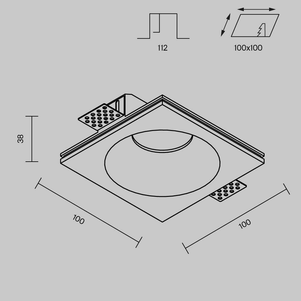 Встраиваемый точечный светильник Technical Gyps Modern DL129-GU10-01-W фото 9
