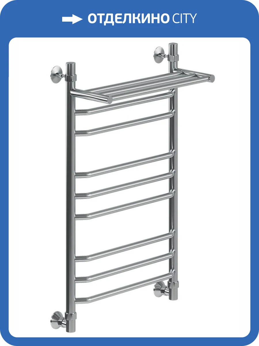 Полотенцесушитель водяной Ника Trapezium ЛТ (Г2) ВП 80/40, хром фото 4