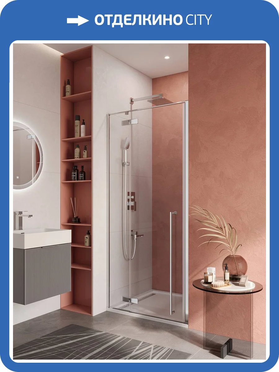 Душевая дверь в нишу Cezares LINER-B-12-100-C-Cr-L профиль хром, стекло прозрачное, 100x195 фото 6