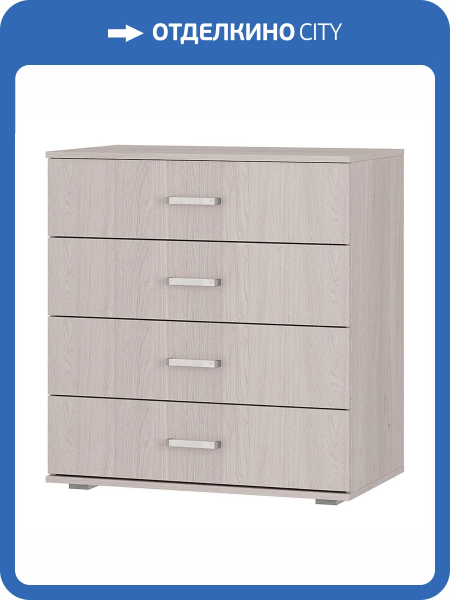Комод БТС МЕБЕЛЬ Белла КМ-02 00-00129992 ясень белый фото 6