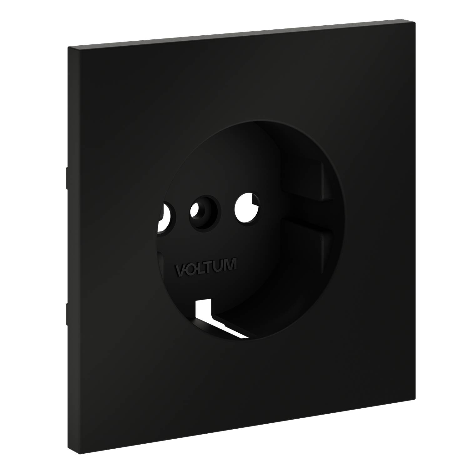 Лицевая панель для розетки с заземлением Voltum S70 VLS000608 черный