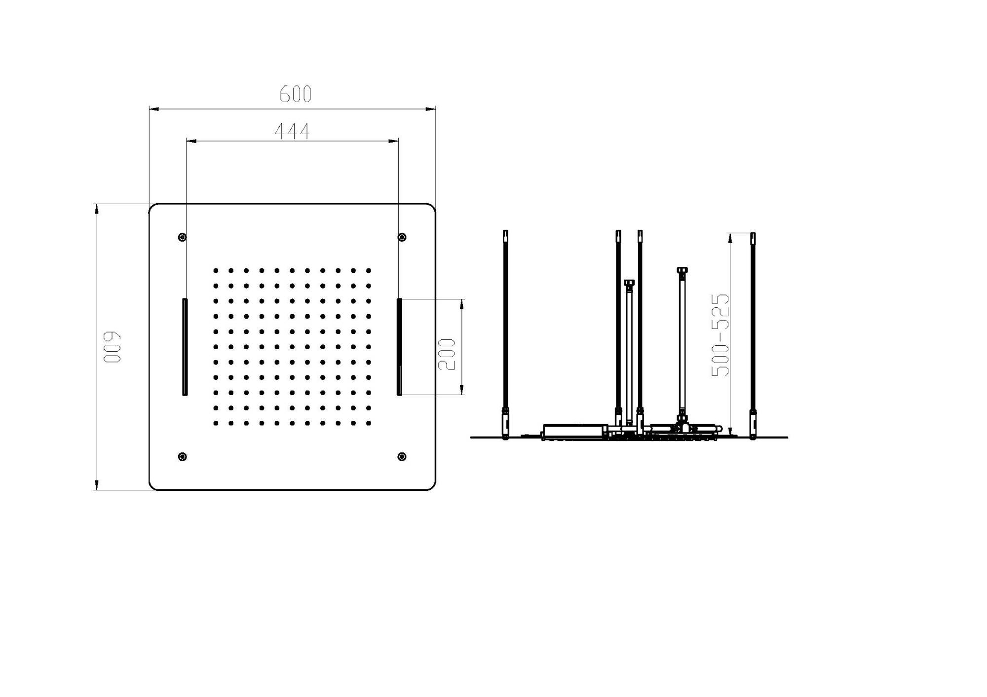Верхний душ Boheme 428-CR 2-х функциональный, Chrome фото 2