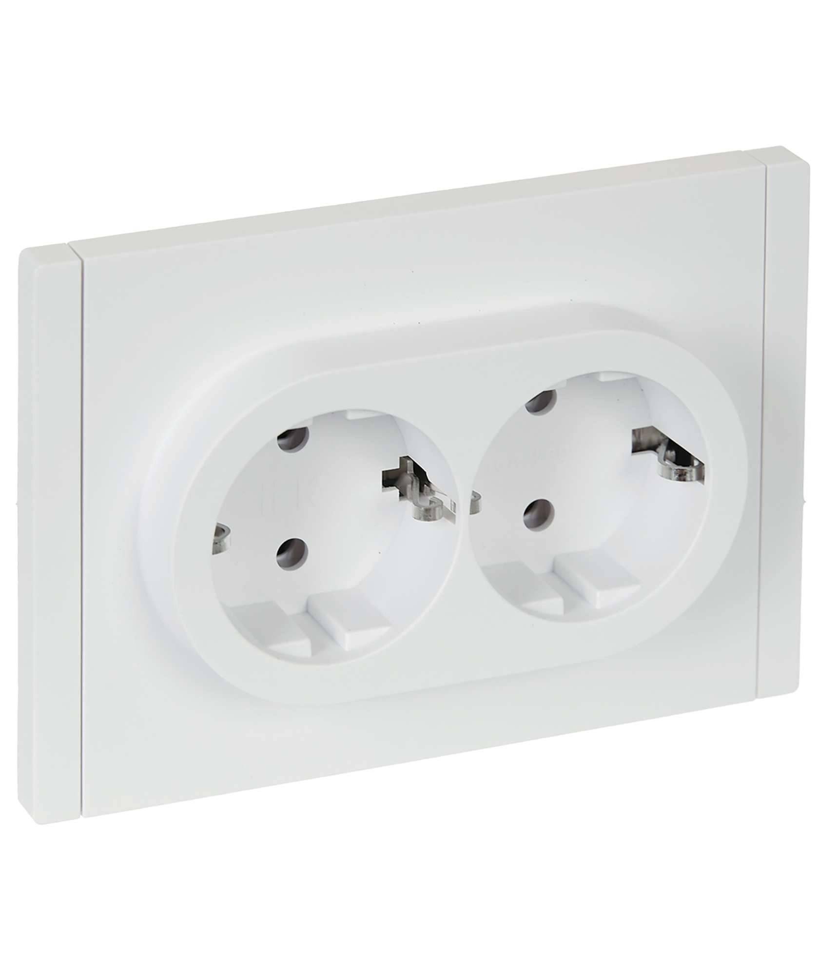 Розетка 2-местная с заземлением IEK Forte&Piano FP-R21-16-1-K01 белый