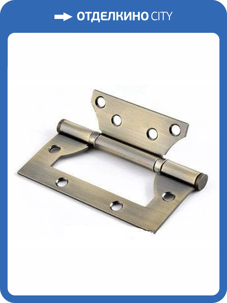 Петля дверная без врезки Morelli RFH 100х75х2.5 AB (Античная бронза) фото 3