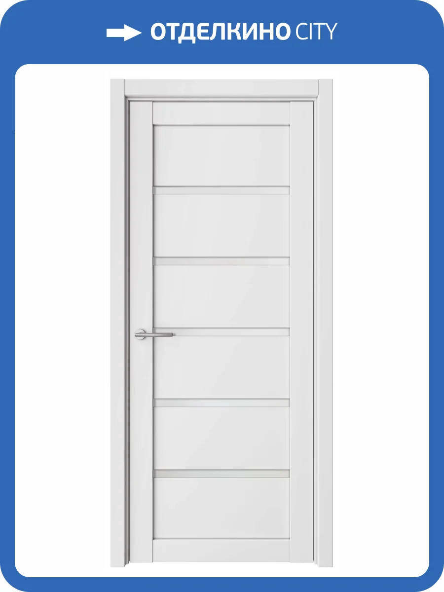 Межкомнатная дверь Albero Мегаполис Вена полотно Белое, стекло мателюкс 800x2000 фото 2