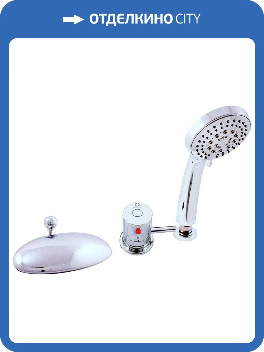 Смеситель Rav Slezak Termo DT270.5S термостатический, на борт ванны, хром фото 3