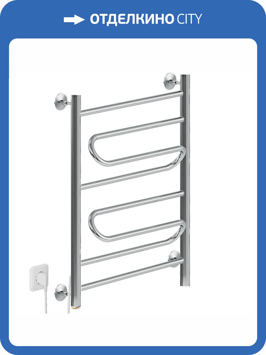 Полотенцесушитель электрический Ника Лz 80/50 левый, хром фото 2