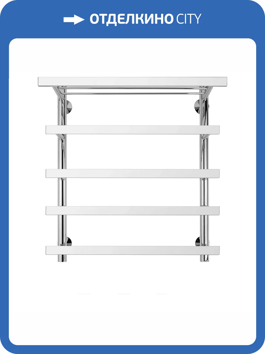 Полотенцесушитель водяной Secado Понтида 4603759406787 7 СП 60x40x50, хром, с комплектом подключения фото 3