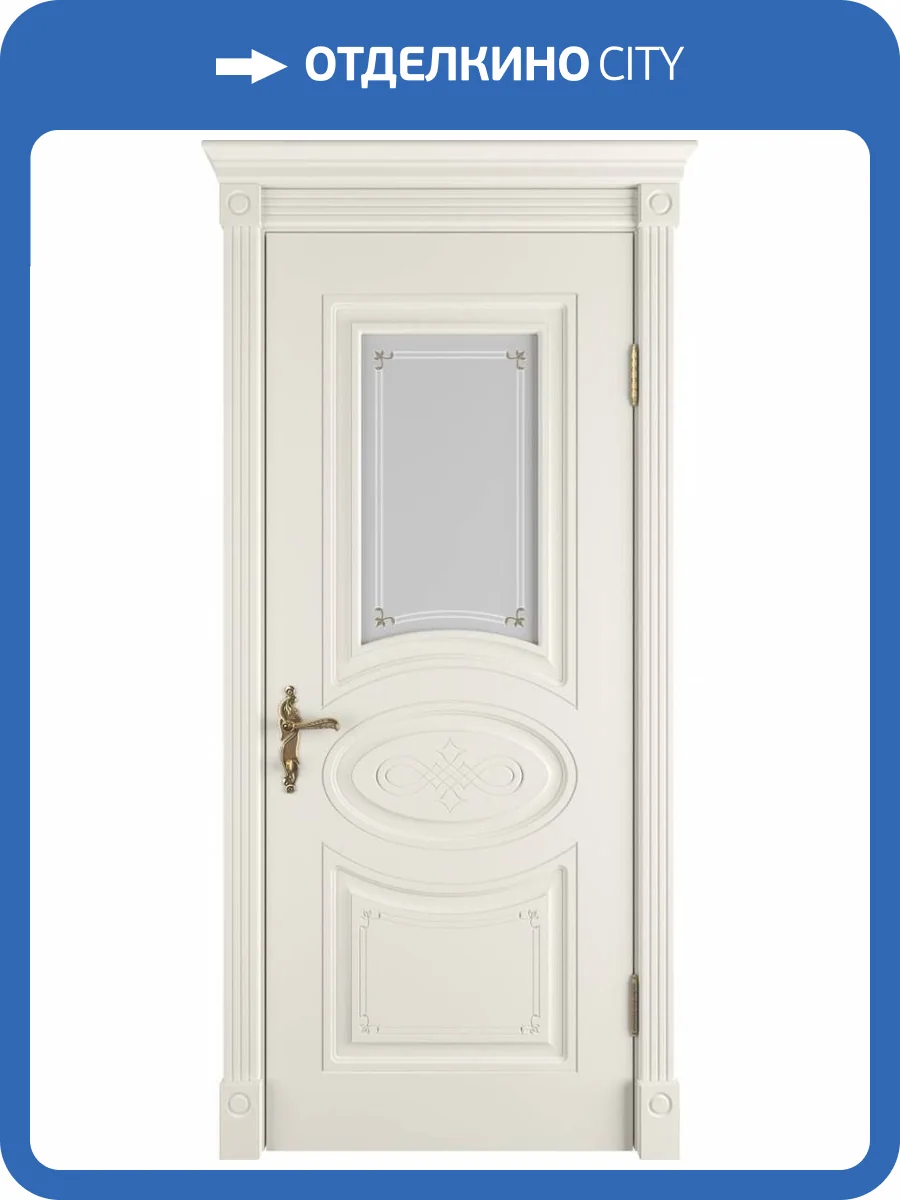 Межкомнатная дверь Владимирская Фабрика Дверей Bianca Ivory стекло Art Cloud 800x2000 фото 2