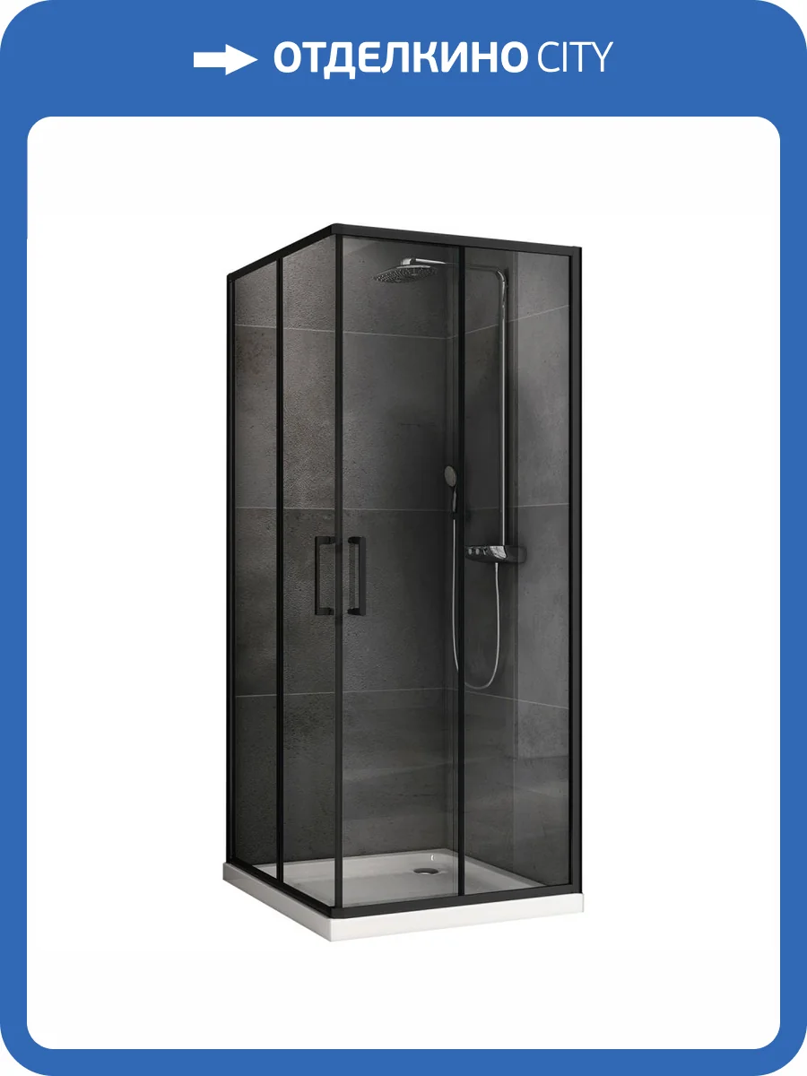 Душевой уголок Abber Schwarzer Diamant AG02100B5 Черный фото 5