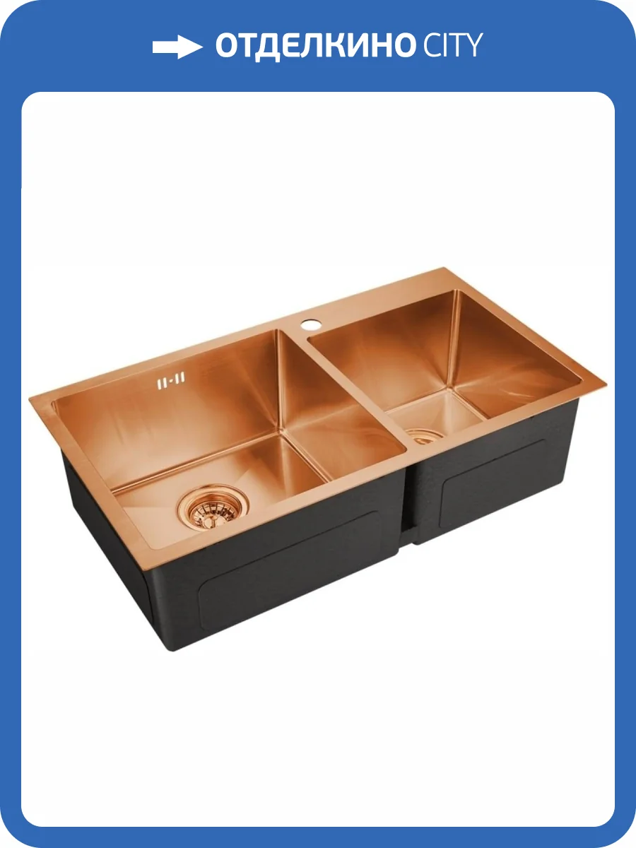 Мойка кухонная EMAR PVD EMB-210 PVD Nano Coppery фото 3
