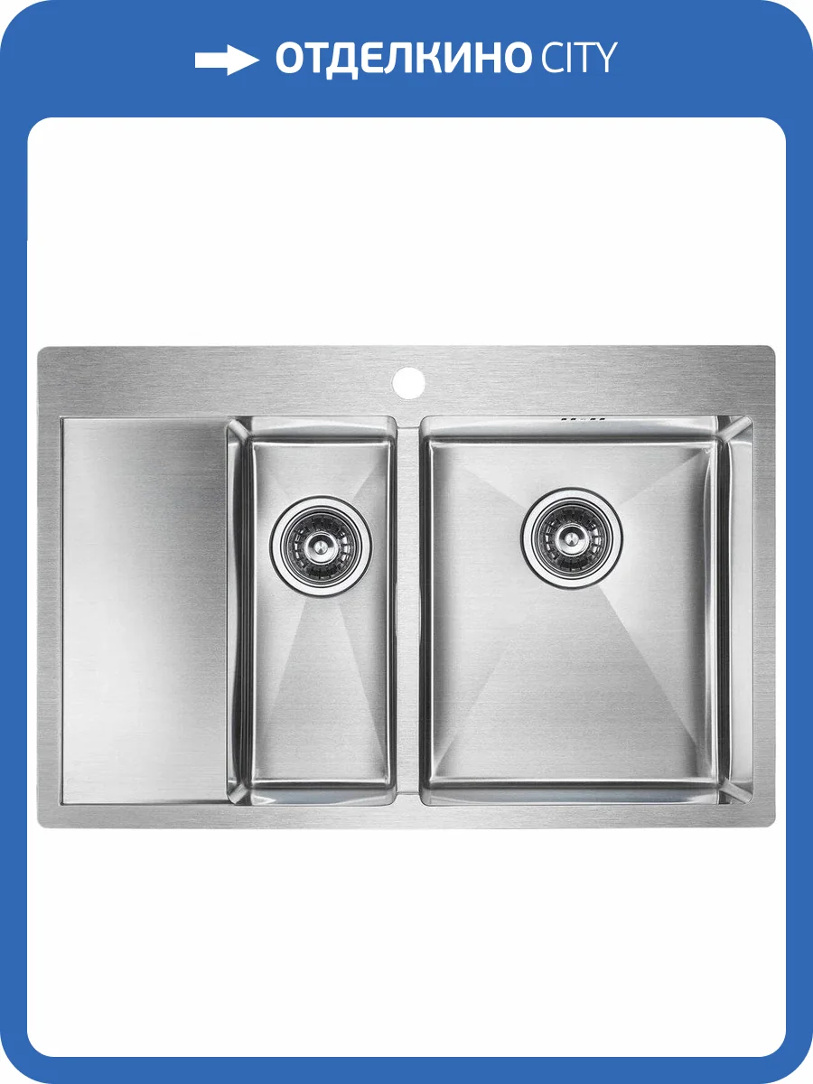 Мойка кухонная Paulmark Liga PM227851-BSR брашированная нержавеющая сталь R фото 4