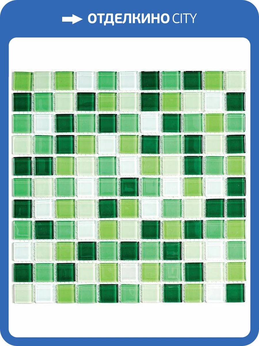 Мозаика Bonaparte Jump Green №3 (2.5x2.5) 30x30 фото 3