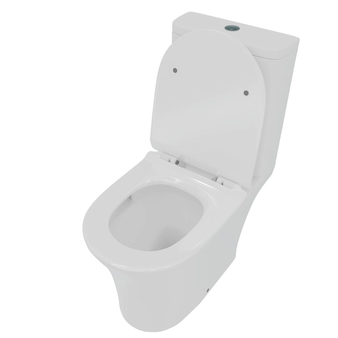 Унитаз-моноблок Watersense Rita W00121 безободковый, сиденье микролифт фото 4
