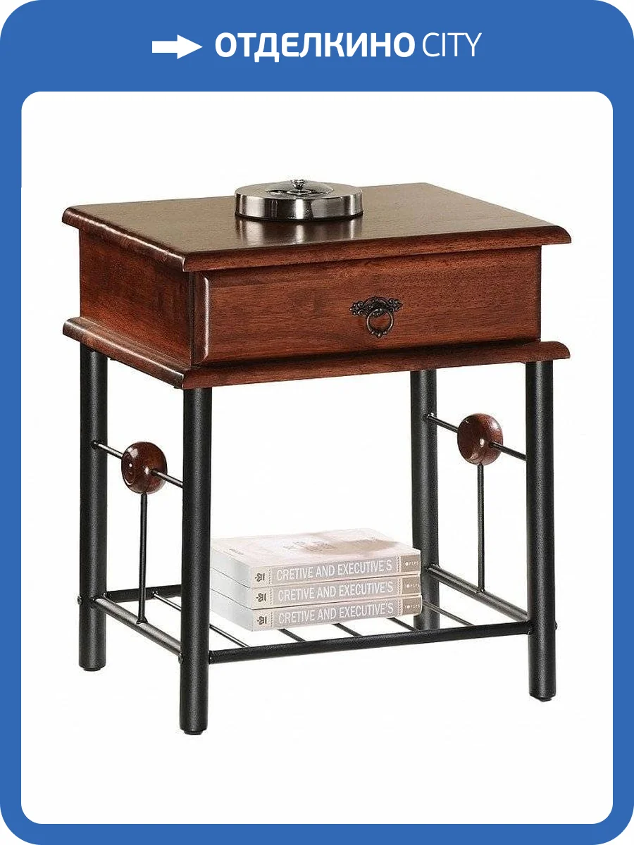 Тумбочка Tetchair AT-300 Красное дерево/Черный TET_at_300 фото 2