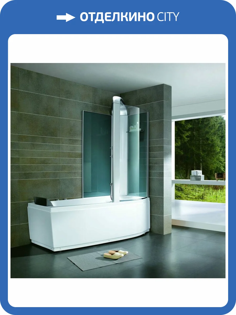 Акриловая ванна Orans OLS-BT-9501-R 9501R00 170x85 с душевым комплектом, со шторкой фото 3