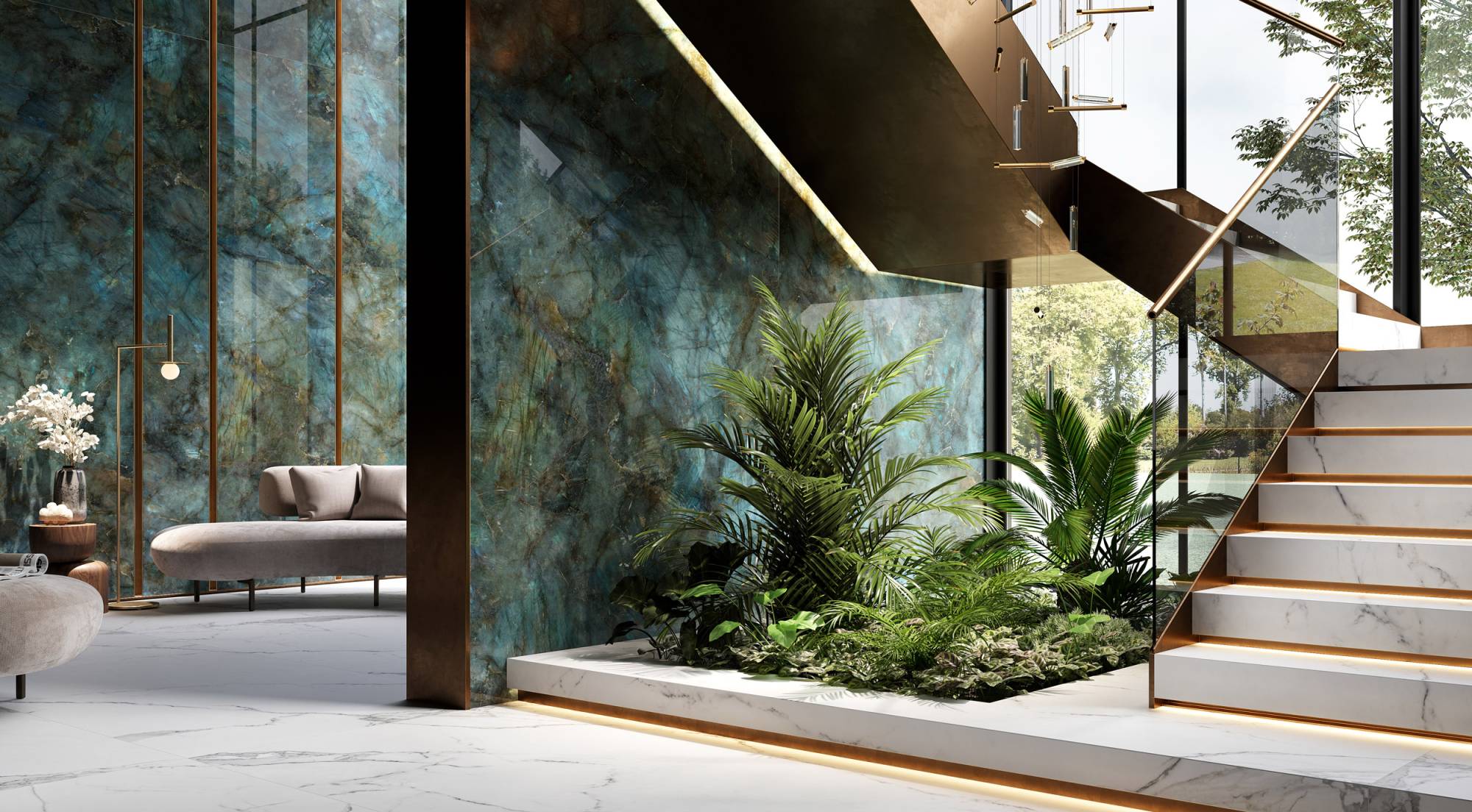 Керамогранит Rondine Group RHS Canova J92910 Labradorite Lap Ret 8.5mm 60x120 фото 9