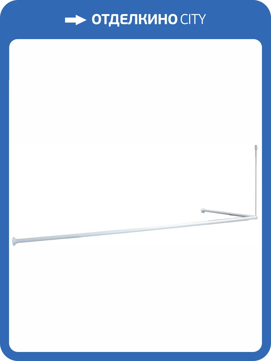 Карниз для ванны IDDIS 180x90 см, угловой, белый фото 2