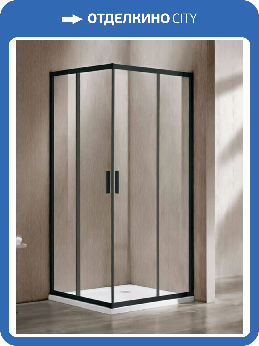 Душевая дверь Vincea Garda VHC-1G110CLB 110 см, профиль черный, стекло прозрачное фото 3