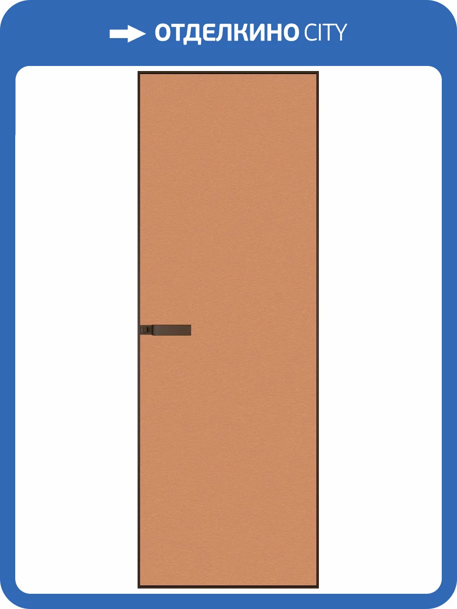 Межкомнатная дверь Profil Doors 1 AGN цвет профиля Деорэ, алюминиевая панель медь 700x2000 фото 2
