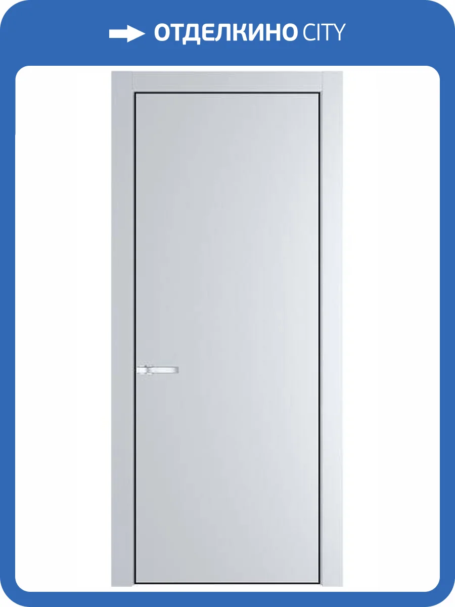 Межкомнатная дверь Profil Doors 1 PA полотно Вайт, профиль черный 600x2000 фото 2