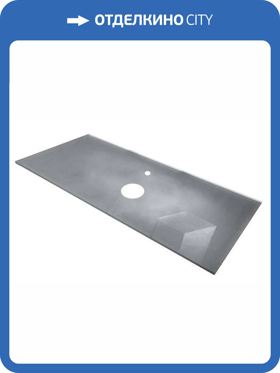 Столешница Armadi Art Monaco 853-080-SLF стекло 80см прямая серебро поталь фото 2