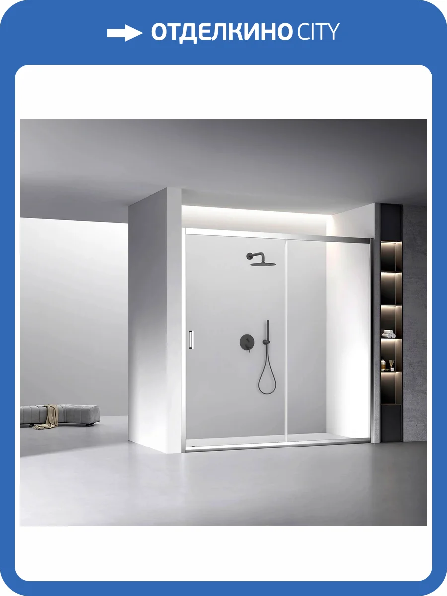 Душевая дверь в нишу Veconi Vianno VN60-200-01-C5 профиль Хром, стекло прозрачное, 200x195 фото 3