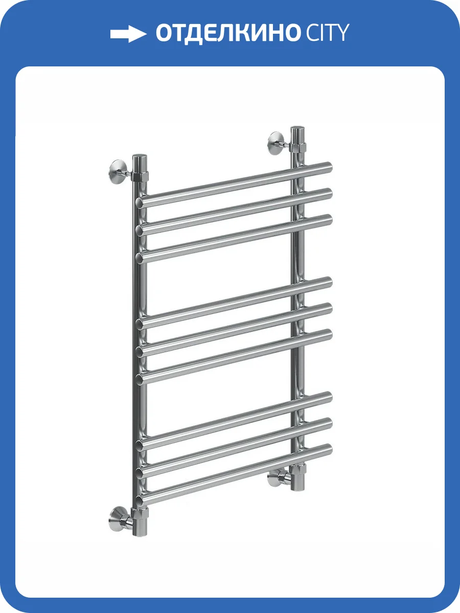 Полотенцесушитель водяной Ника Bamboo ЛБ-1 80/50, хром фото 3