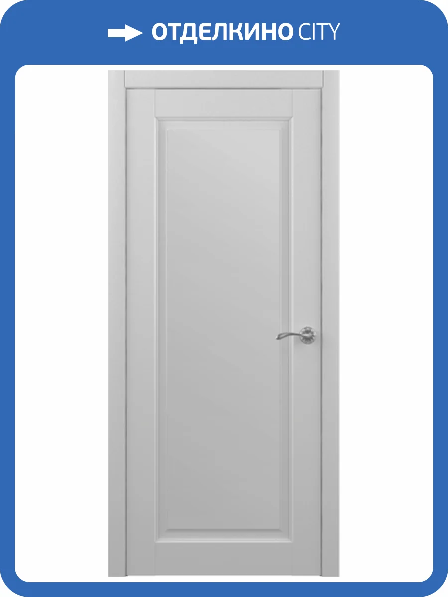 Межкомнатная дверь Albero Эрмитаж 7 глухая платина 600x2000 фото 2