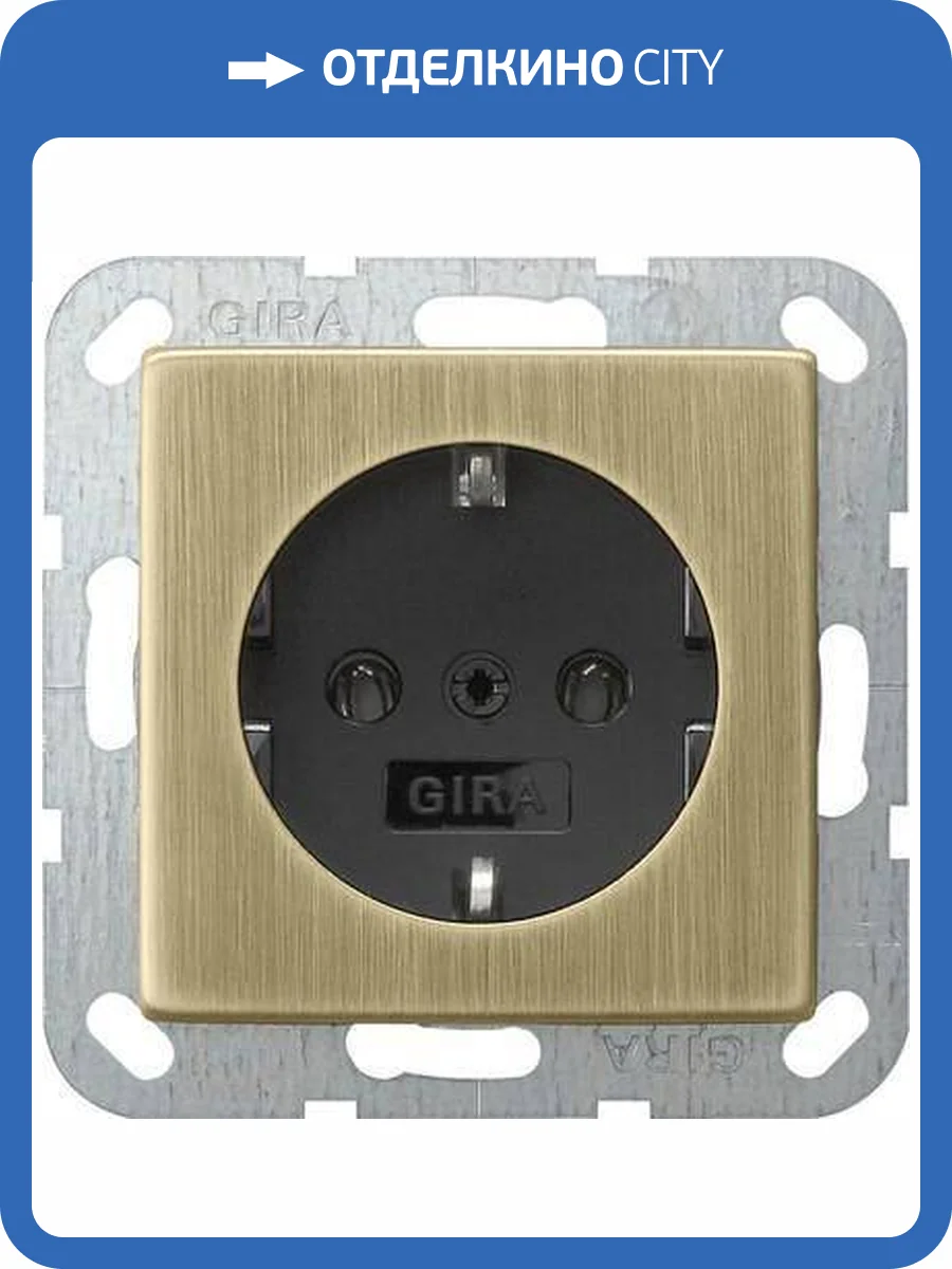 Розетка Gira System 55 Schuko с/з 16A 250V безвинтовой зажим бронза/черный 0466603 фото 2