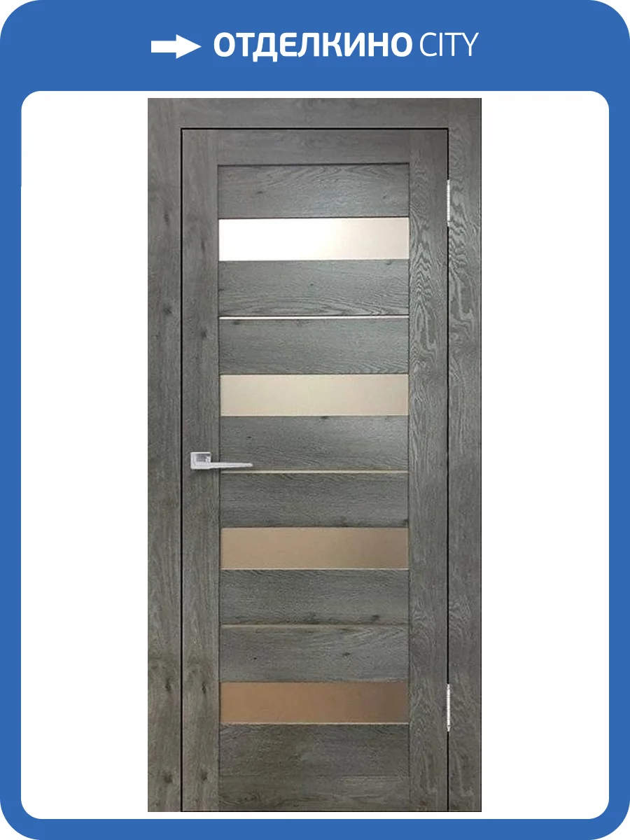 Межкомнатная дверь экошпон Мариам Техно 809, остекленная, бьянко 700x2000 фото 2