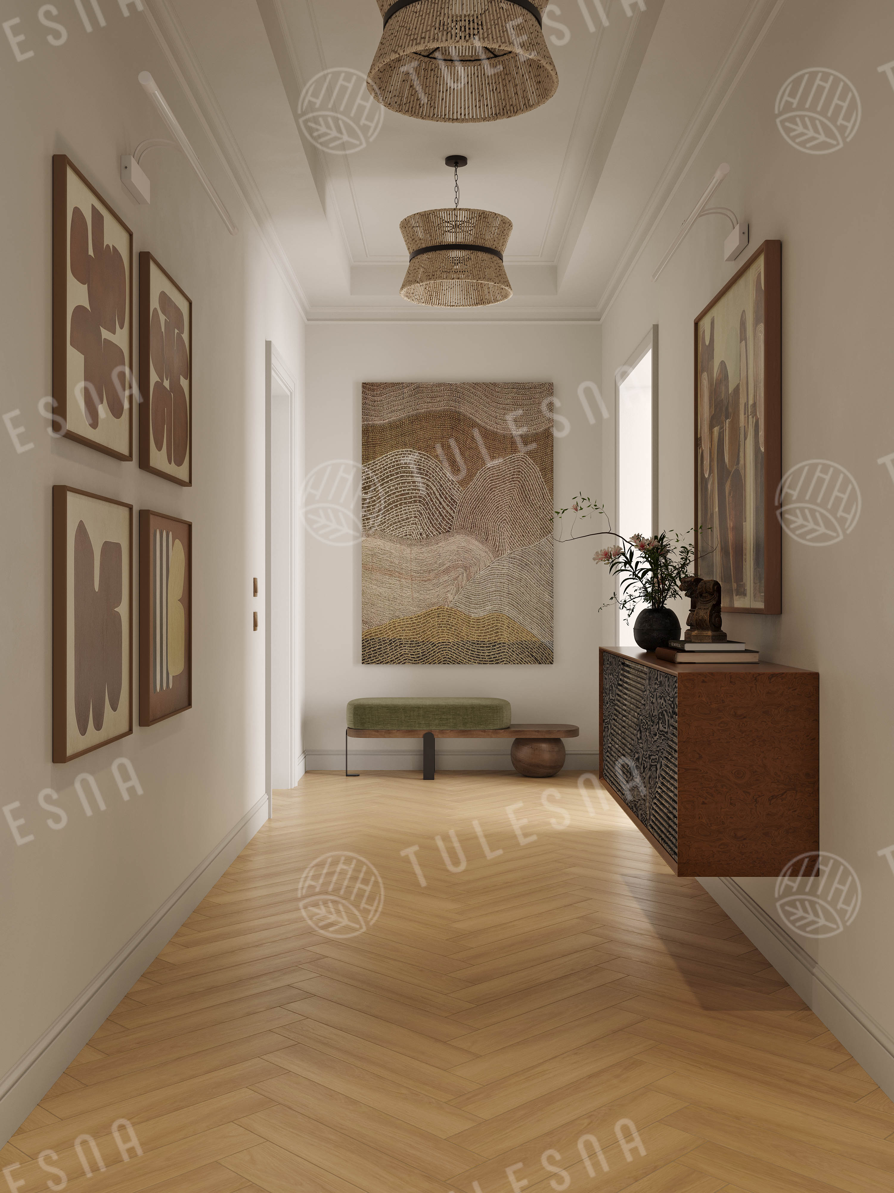 Ламинат Tulesna Селена Паркет (Selene Parquet) 8/33 4V LF503-04 Ману 121x605 фото 3