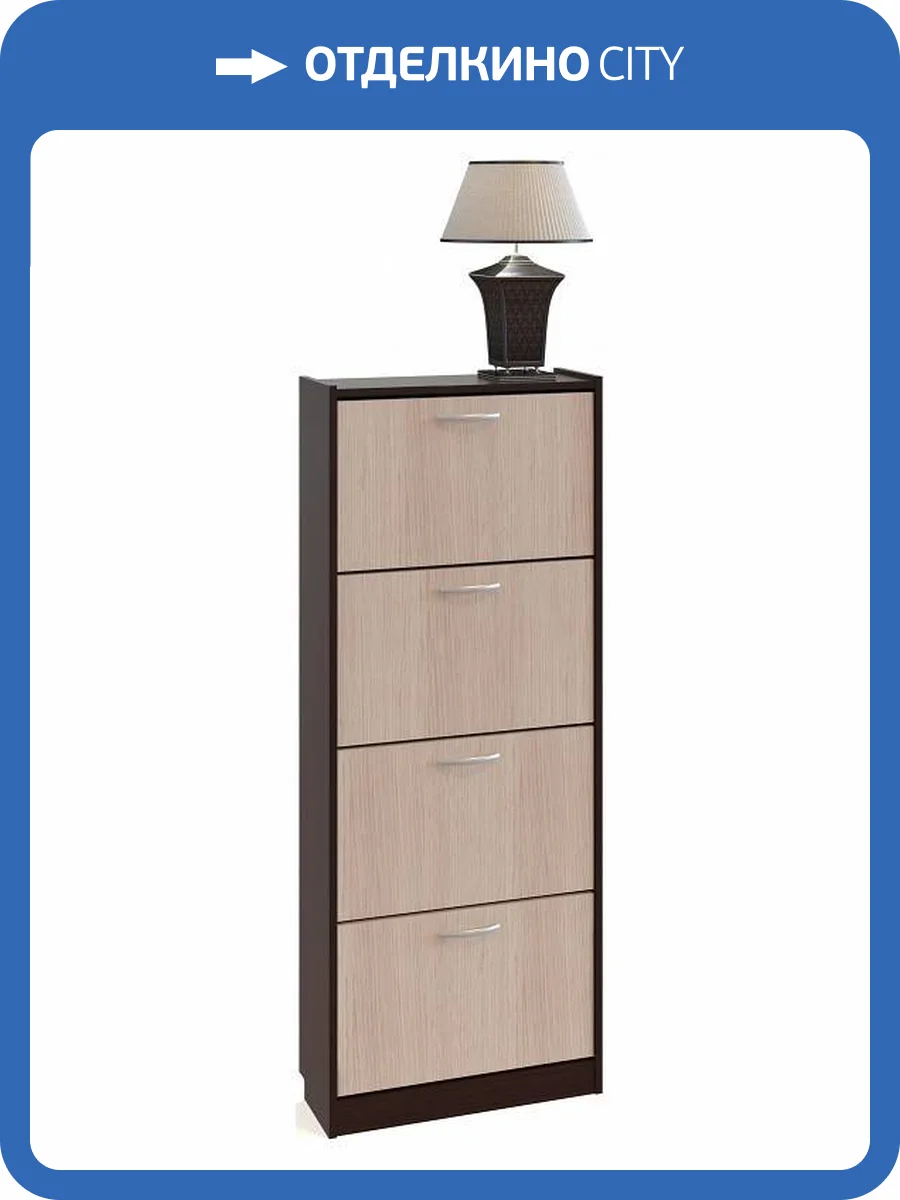 Тумба для обуви Сокол ТО-24 4680212005831, ШОТО24В5б5 Венге/беленый дуб фото 4