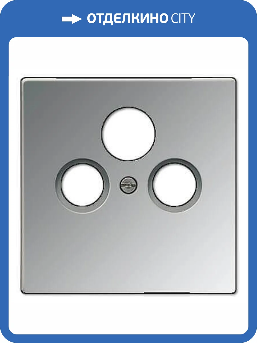 Накладка TV-FM-SAT розетки Jung LS 990 блестящий хром GCR2990SAT фото 2