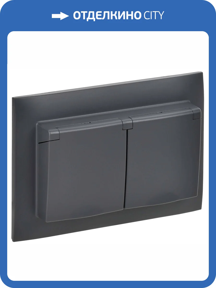 Розетка 2-местная с крышкой IEK Skandy SK-R26-16-44-K48-F титан фото 7