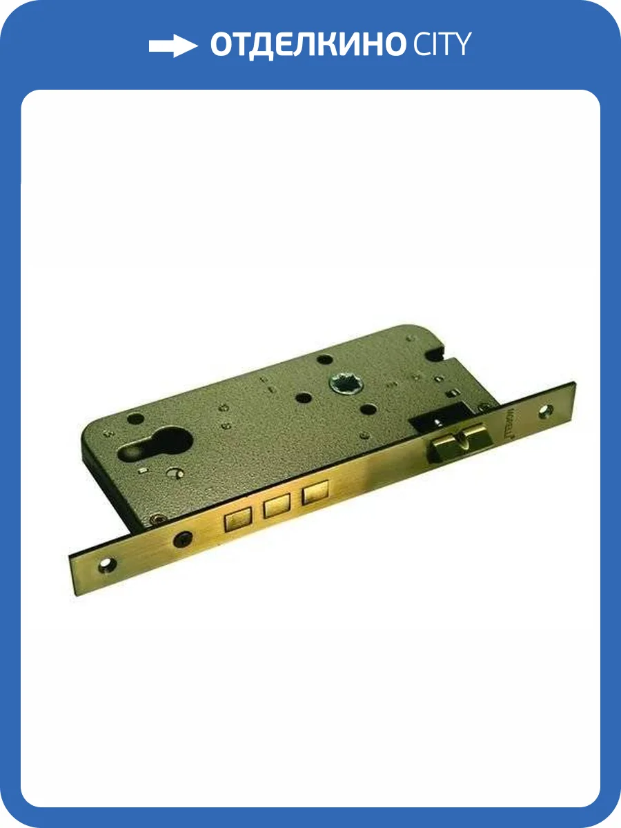 Замок Morelli L03 AB античная бронза, с тремя ригелями фото 3