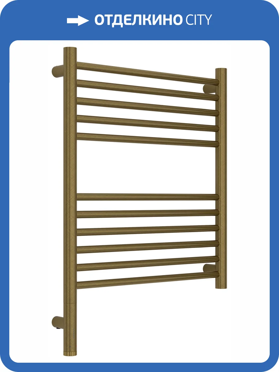 Полотенцесушитель электрический Сунержа Богема 3.1 05-6004-6050 прямой, Состаренная бронза, 60x50 фото 5