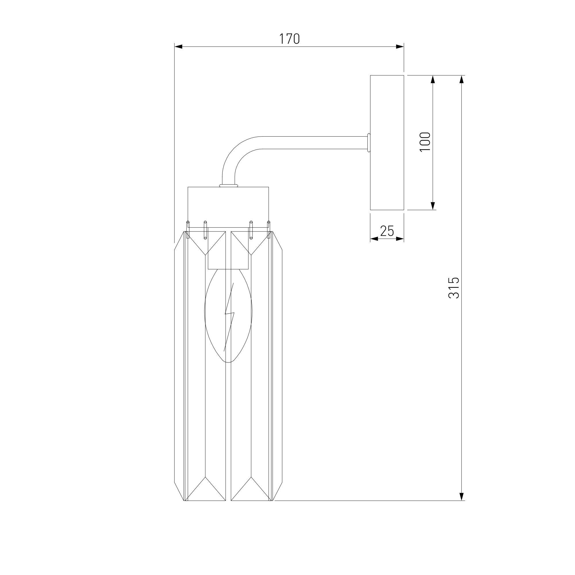 Настенный хрустальный светильник Eurosvet Gilian 60163/1 латунь фото 4