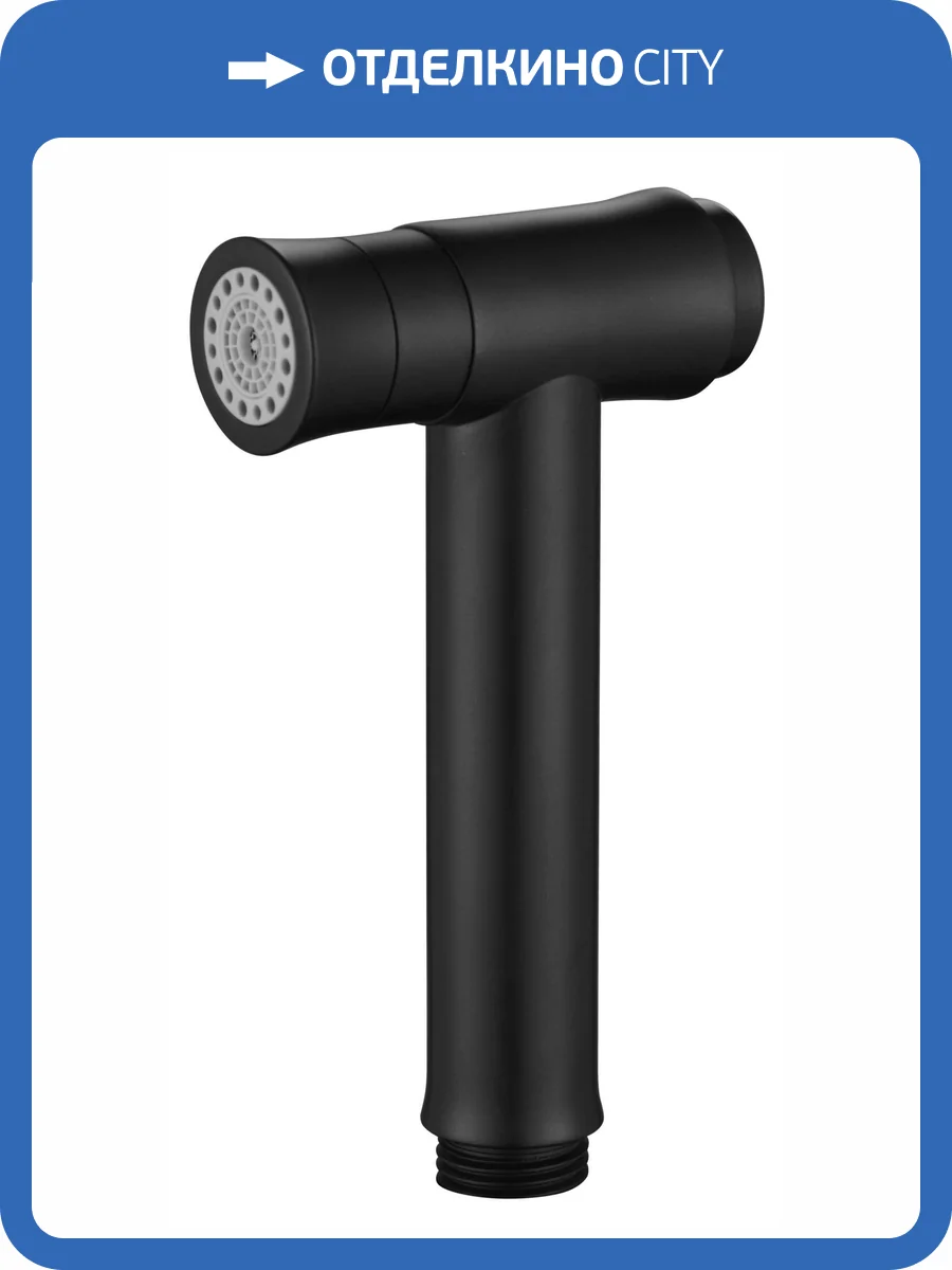 Гигиеническая лейка AltroBagno BS 060201NeOp, черная матовая фото 3