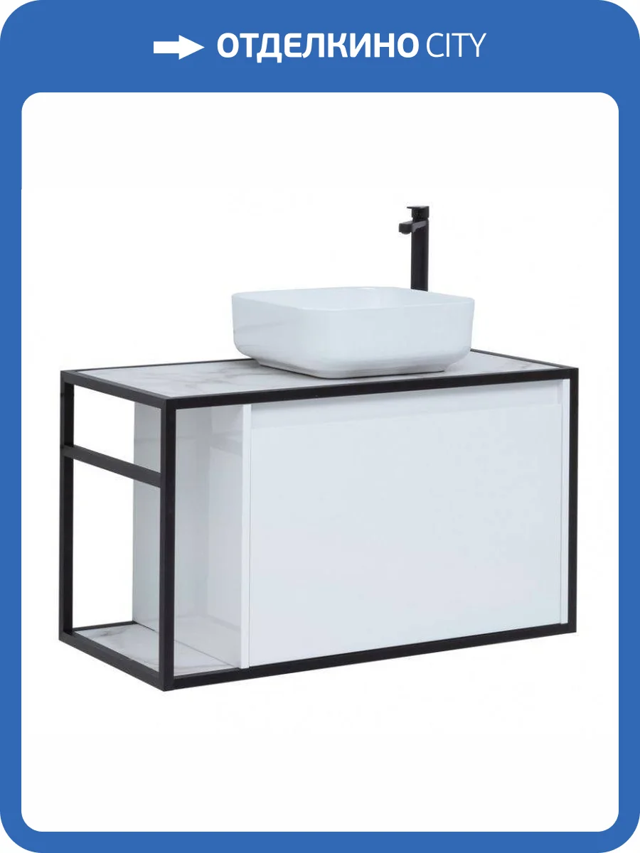 Тумба под раковину Aquanet Nova Lite Loft 90 261651 белый фото 12