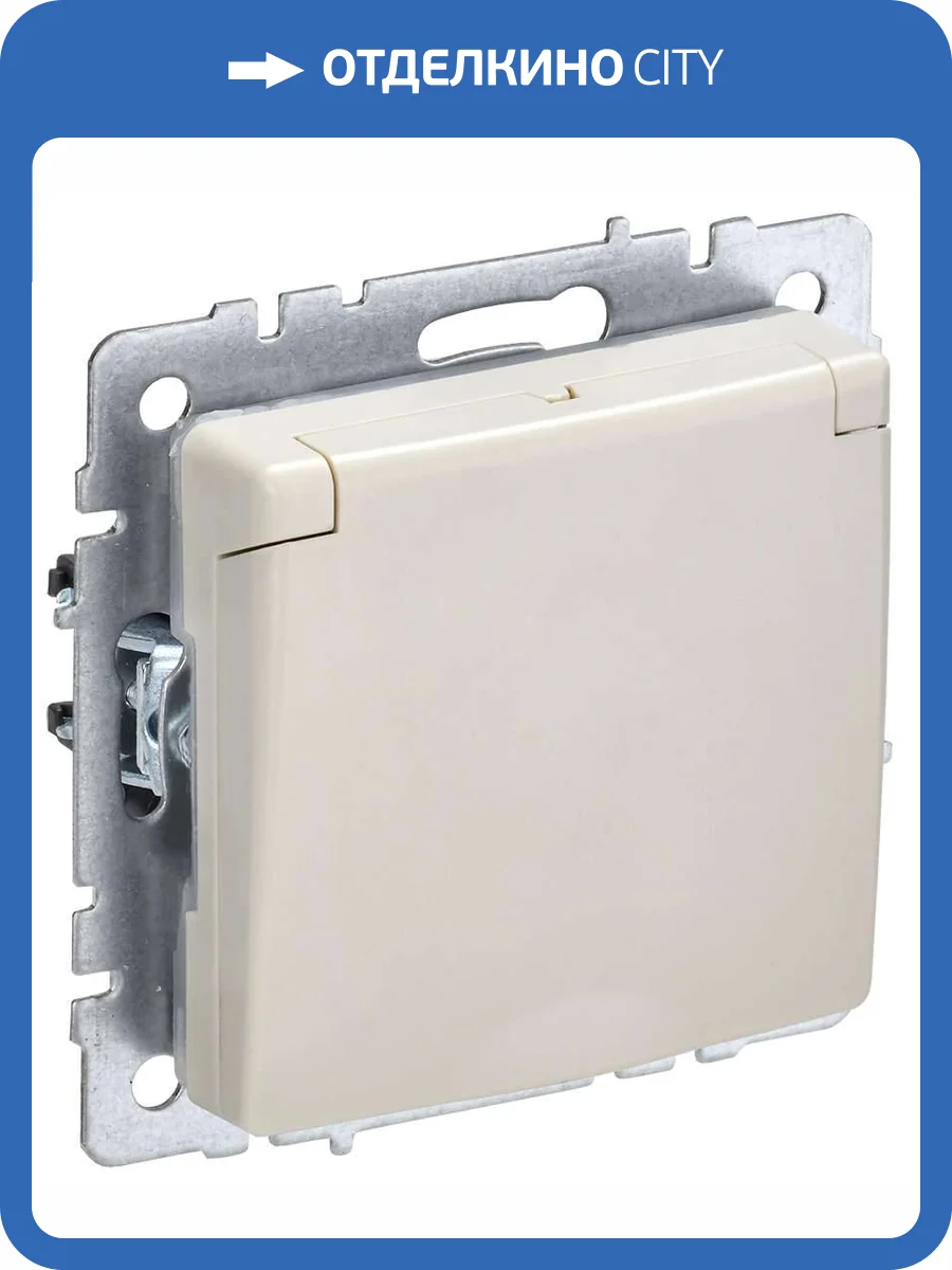 Розетка 1-местная с заземлением, шторками и крышкой IEK Brite BR-R16-16-44-K10 бежевый фото 11