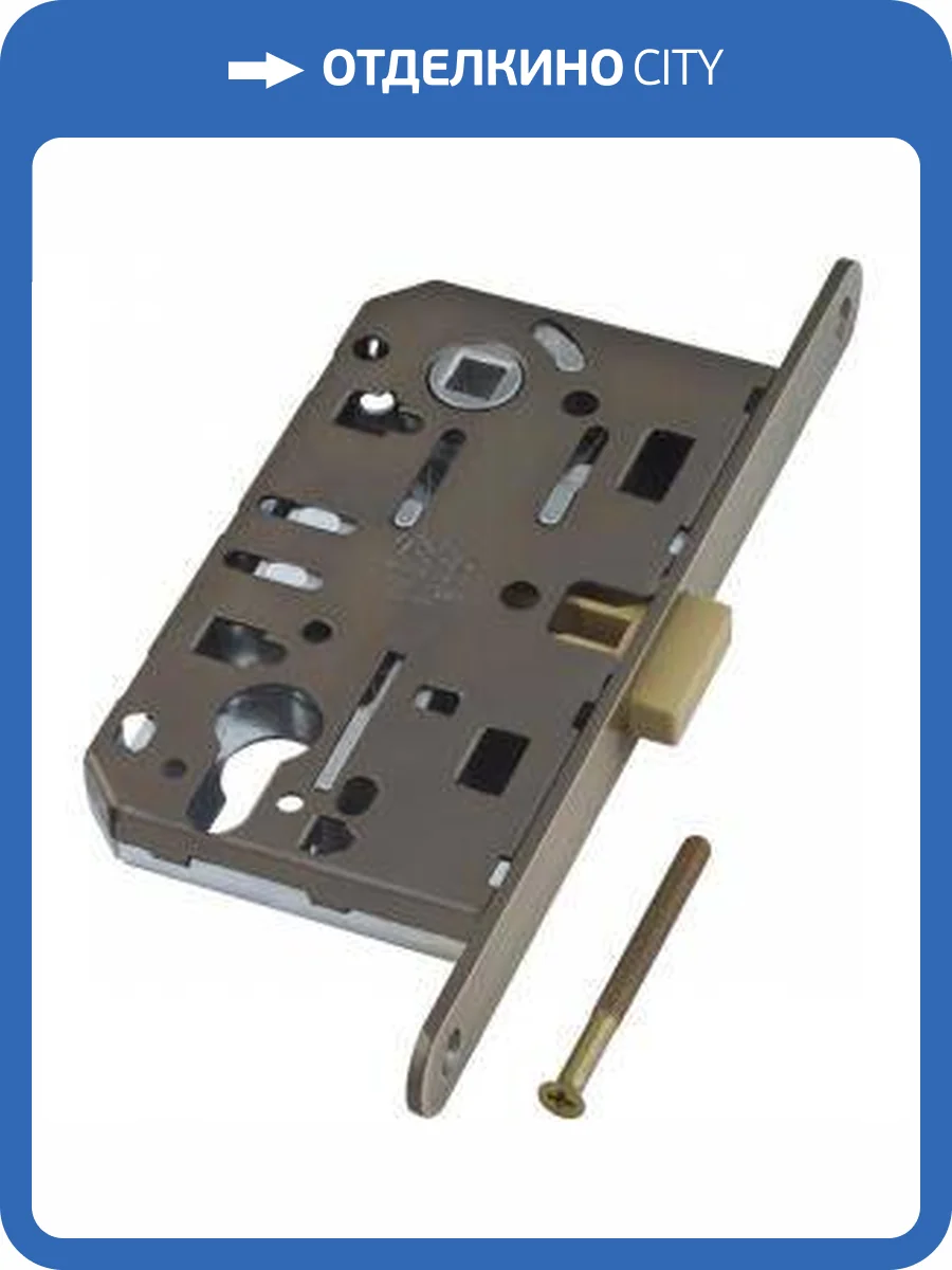 Замок AGB MEDIANA POLARIS магнитный под цилиндр с ответной планкой, античная бронза фото 2