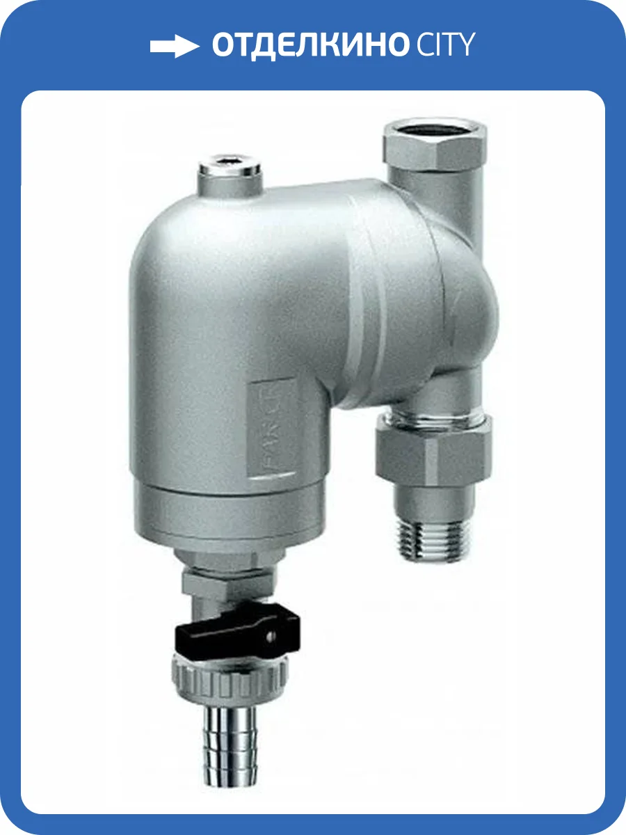 Фильтр для воды FAR 300мкм, под манометр, Max: 95 C, 25 бар. поворотный 1/2 ВР-НР фото 2