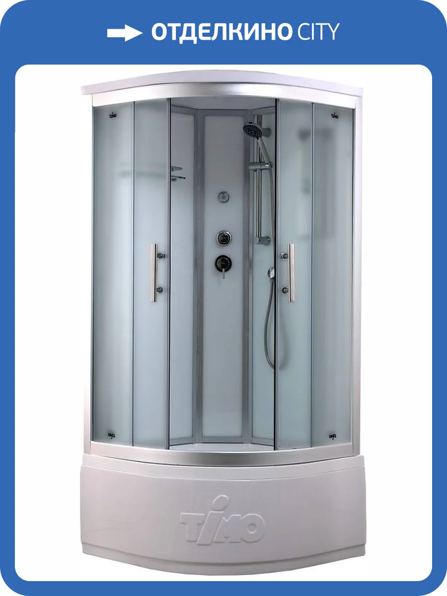 Душевая кабина Timo Standart T-6690SF Silver Fabric с высоким поддоном, профиль хром фото 6