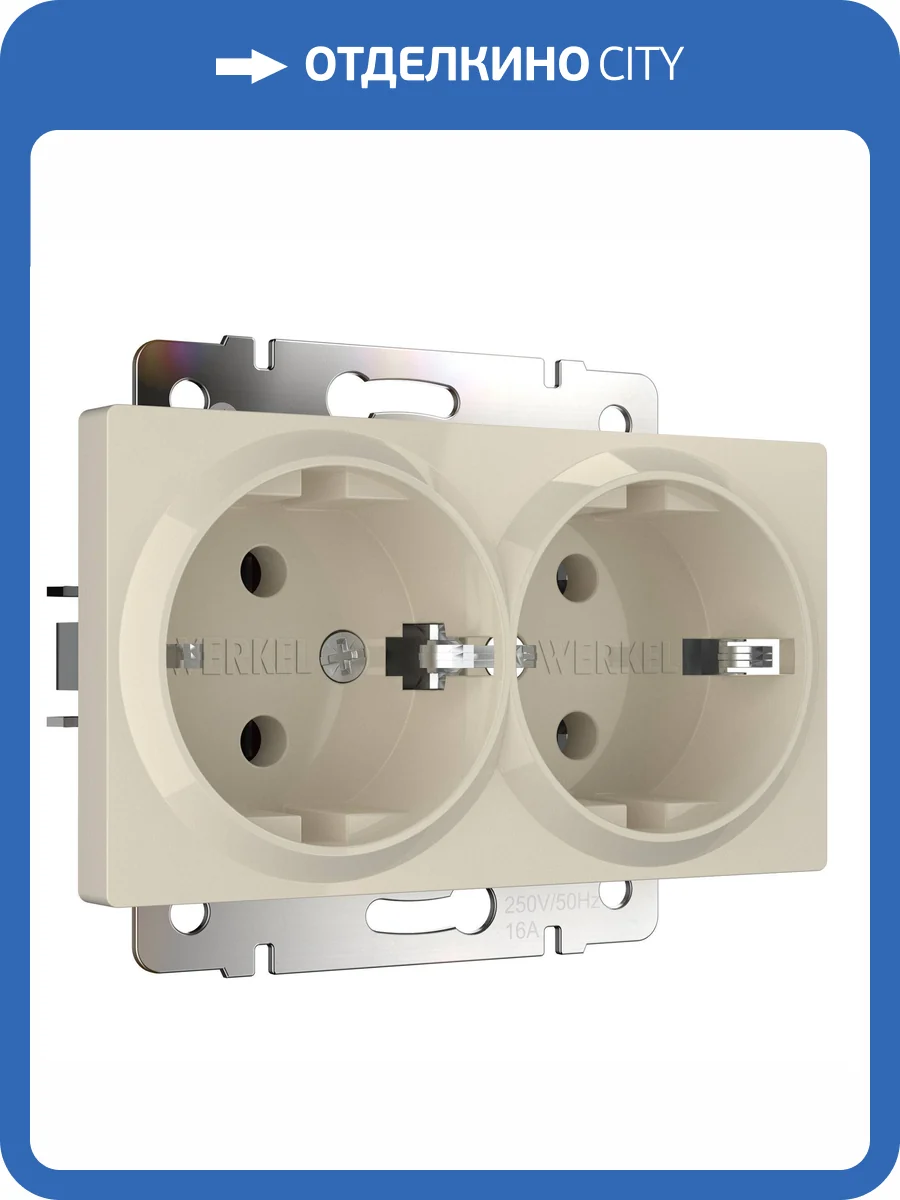 Розетка двойная с заземлением Werkel Встраиваемые механизмы W1172003 фото 6