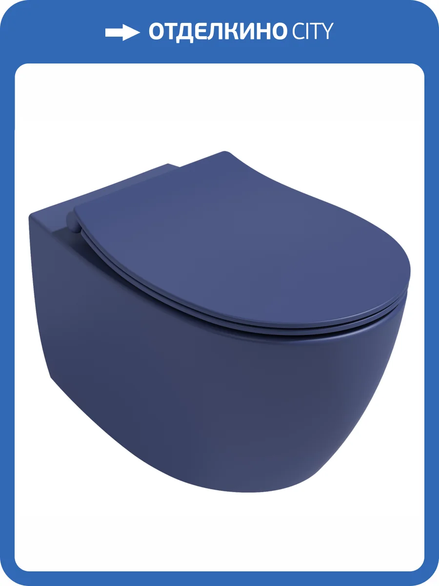 Унитаз подвесной Isvea Sentimenti Neo 10AR02010SV-2Z синий матовый фото 3