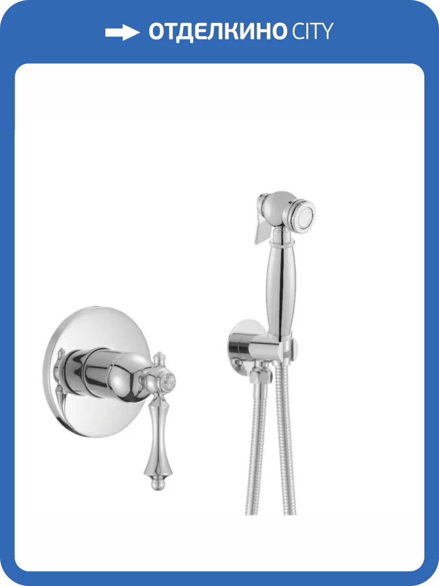 Гигиенический душ Rose R0105 хром, со смесителем фото 3