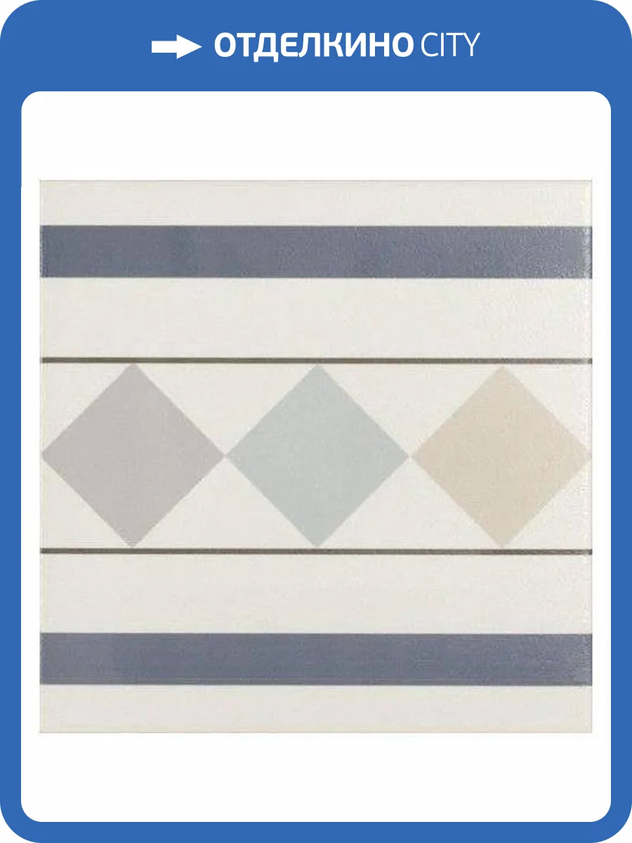 Декор Ribesalbes Bistro PT02118 002 Синий 20x20 фото 2