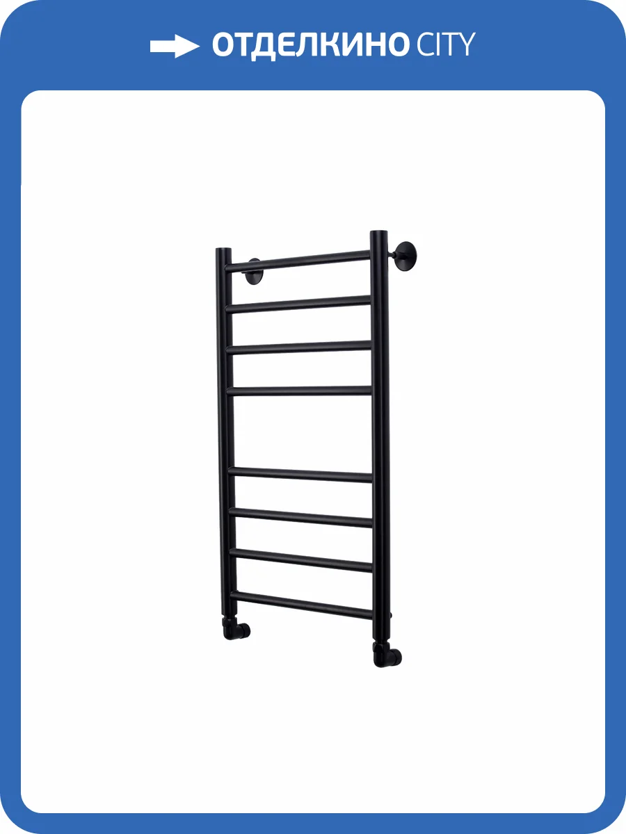 Полотенцесушитель водяной Comfysan Luce 013448 W-8 80/40 черный матовый фото 4