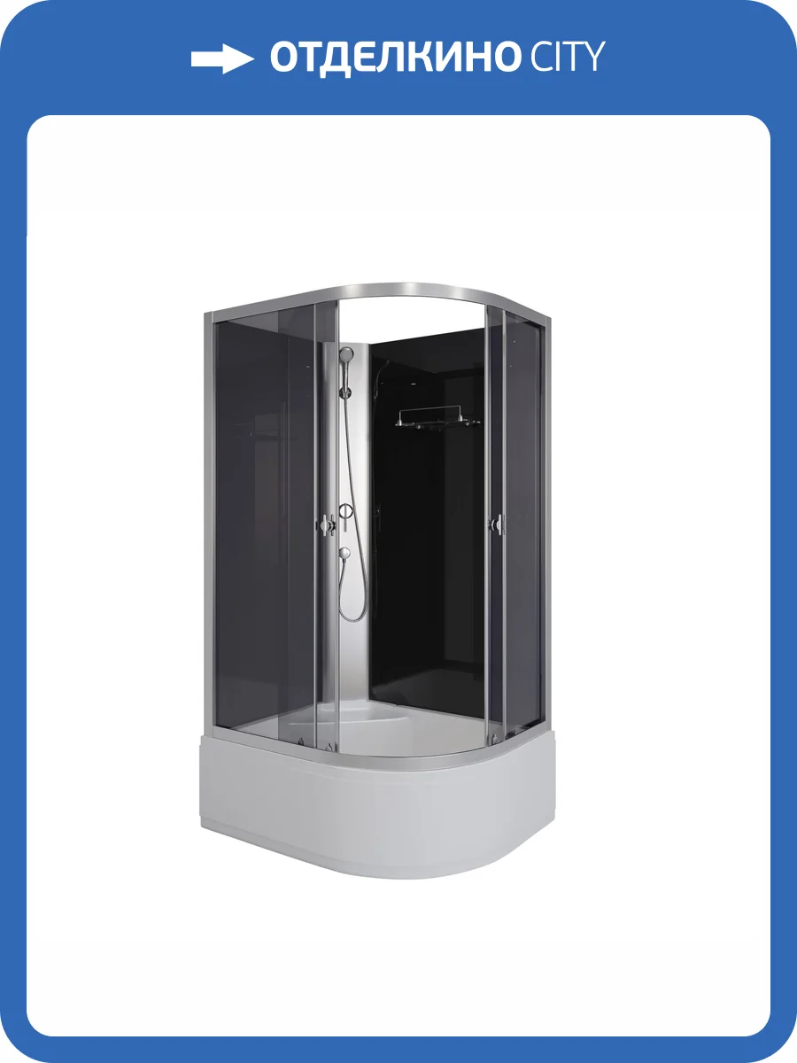 Душевая кабина Niagara Eco E110/80/40L/TN/BK 110x80x195 фото 13